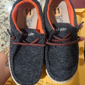 Hey Dude Kids Sneakers - Black and Orange